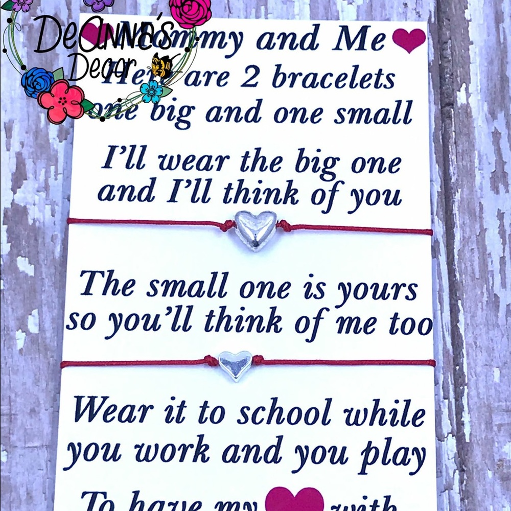 Mommy and Me bracelet set- red